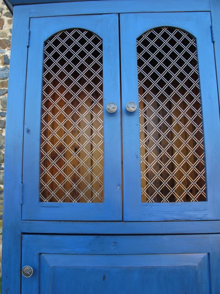 Blue Decorative Grille Cabinet Furniture From The Barn