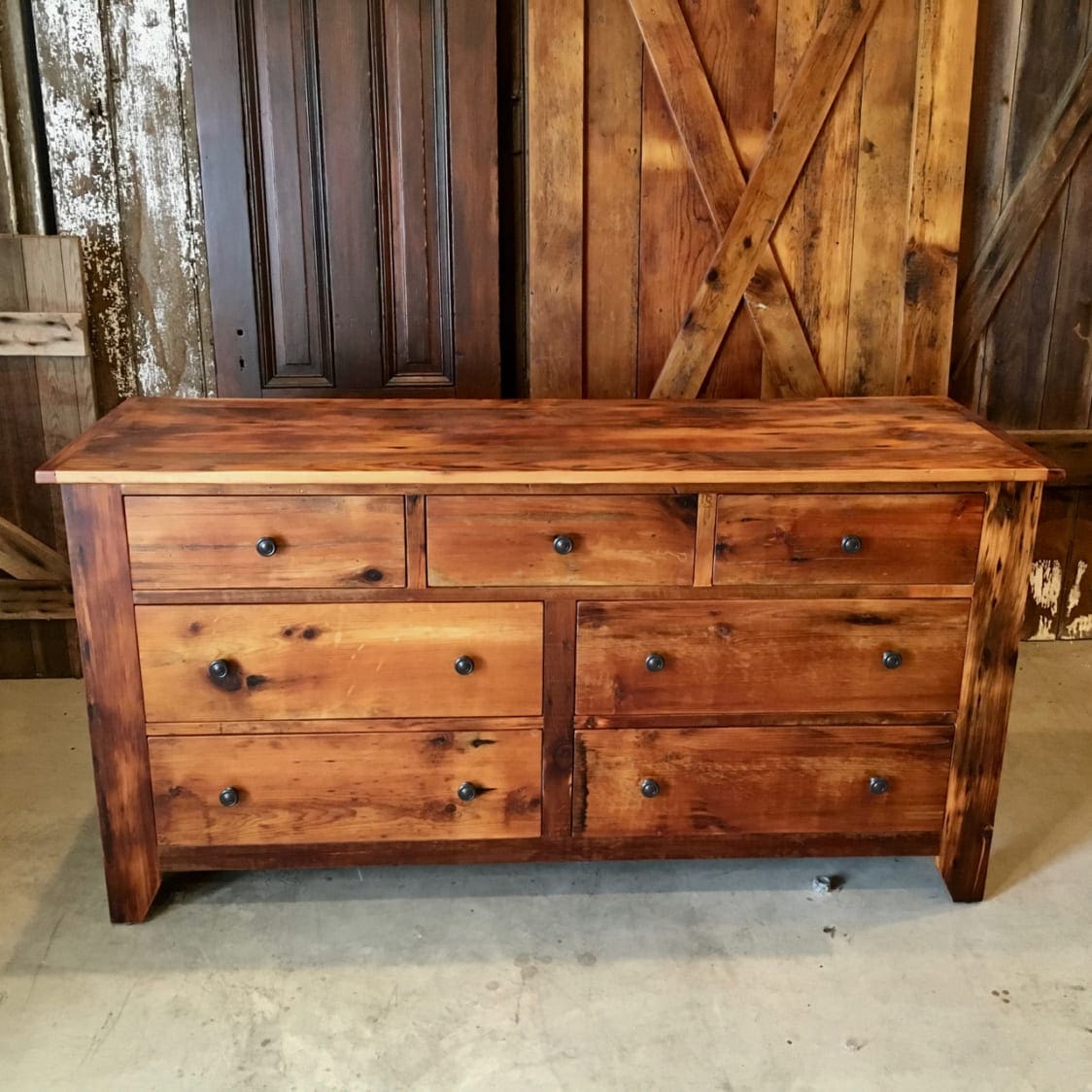 rustic dresser, pine dresser, dresser made from reclaimed wood