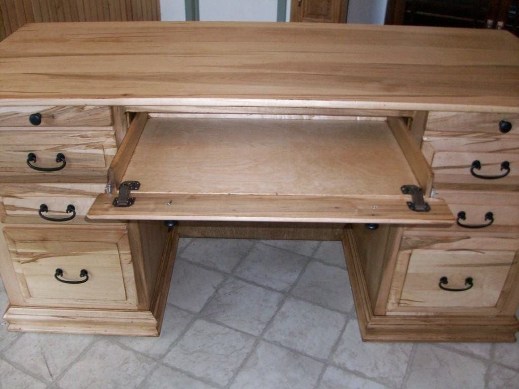 Exec desk in wormy maple desk | Furniture From The Barn