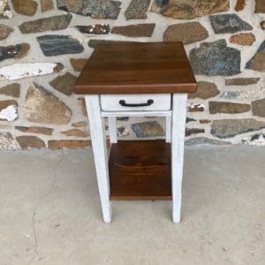 accent table with shelf and drawer