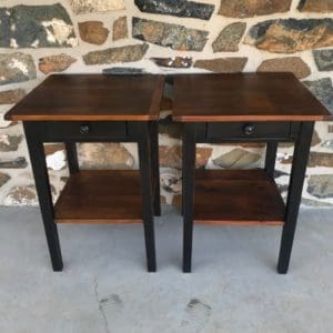 Classic accent table painted black