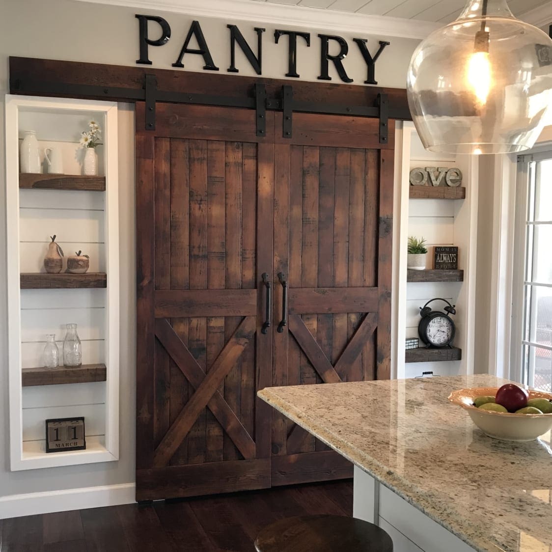 pantry barn doors, rustic doors