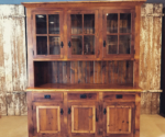 White and Yellow Pine Rustic Hutch