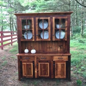 Rustic pine hutch will add warmth to your dining room or kitchen