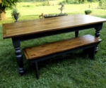 oak table stained special walnut -claire