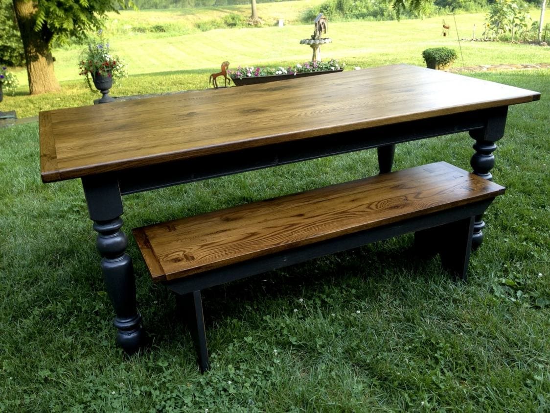 oak table stained special walnut -claire