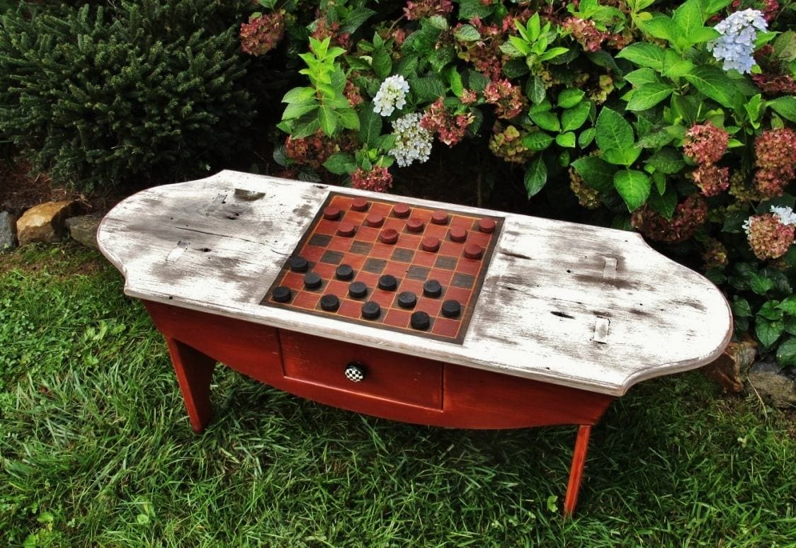 Checkerboard Coffee Table Furniture From The Barn