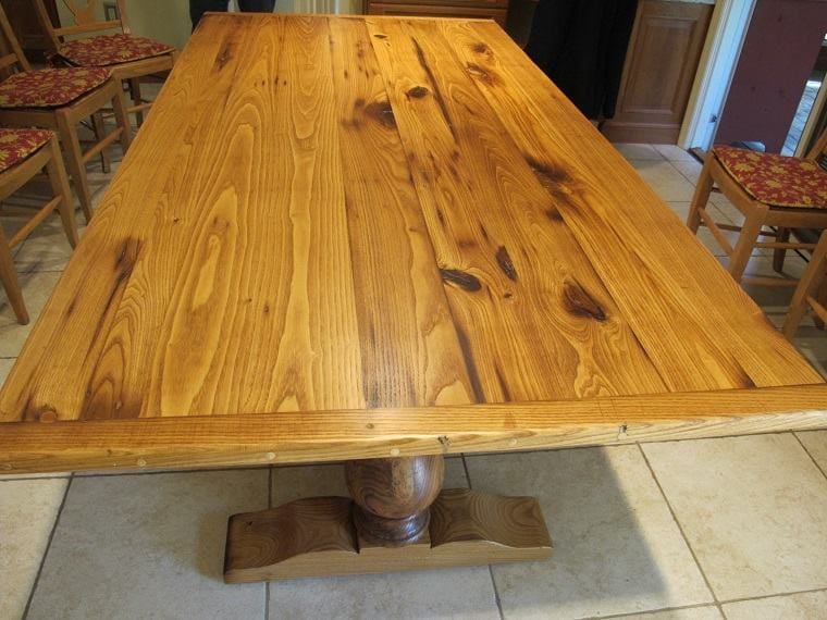 Chestnut with Ebersol trestle ws | Furniture From The Barn