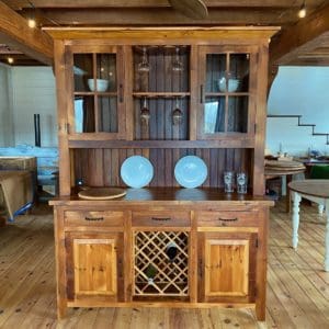 Rustic wine hutch will be perfect for a cabin