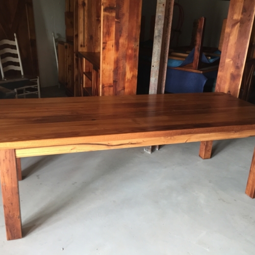 Chestnut Table with Square legs | Furniture From The Barn