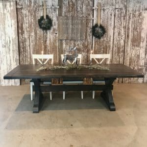 X trestle table brings farmhouse to your dining room