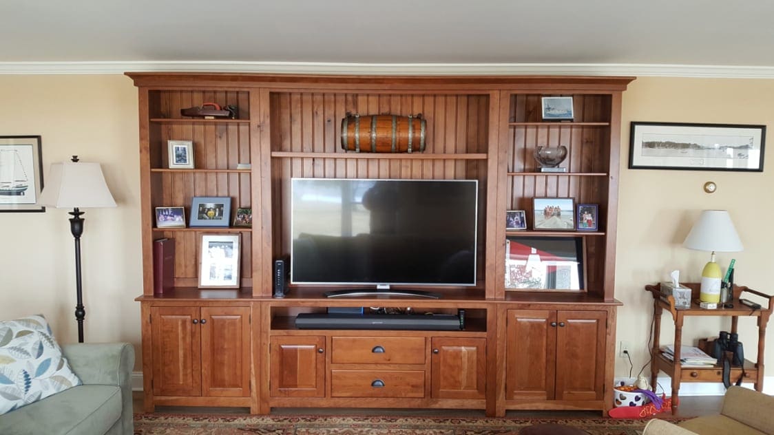 rustic refined cherry TV cabinet