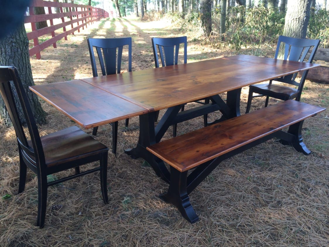 pine trestle table