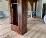 Hall tree with side storage cabinet