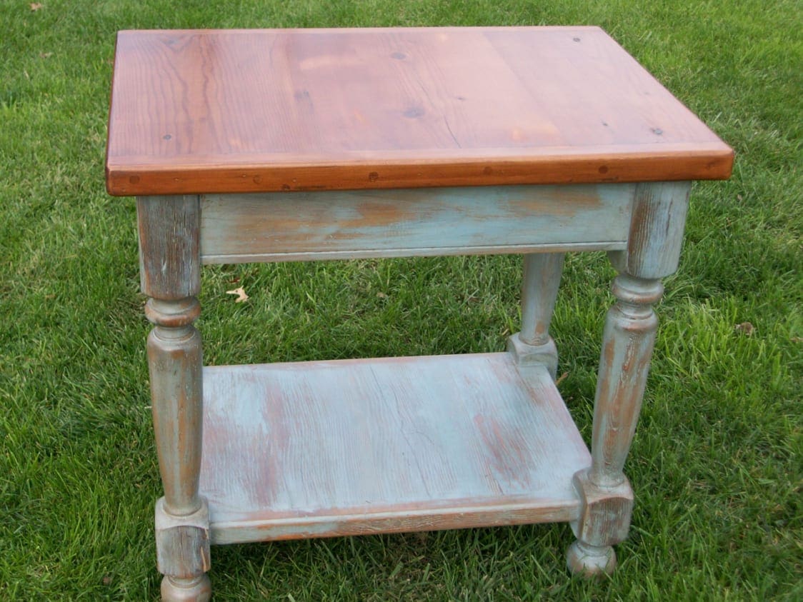 end table in slate blue-2