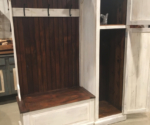 Hall tree with side cabinet