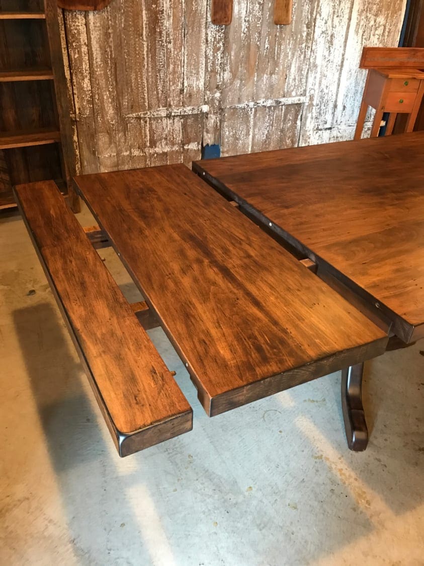 Double Pedestal Table, Maple Table,