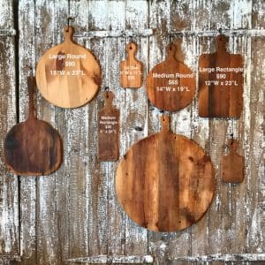 Rustic cheese boards