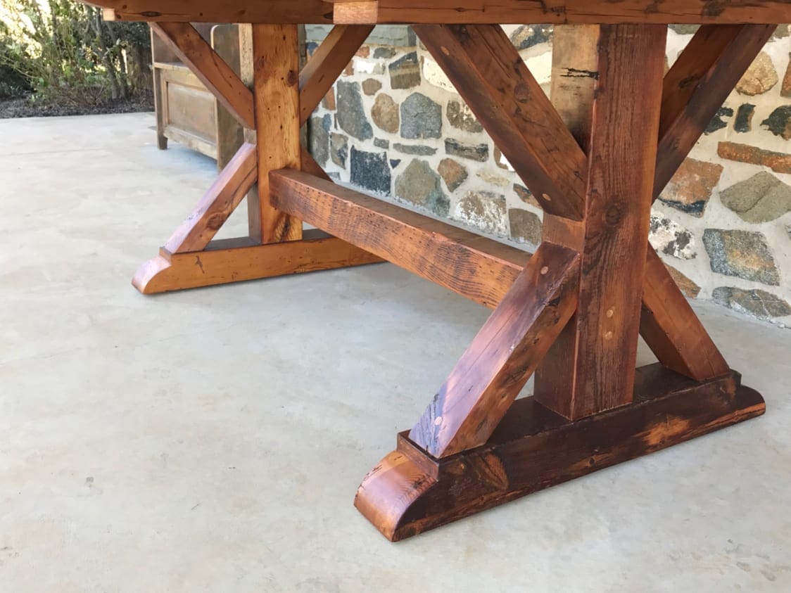 Rustic Trestle Table