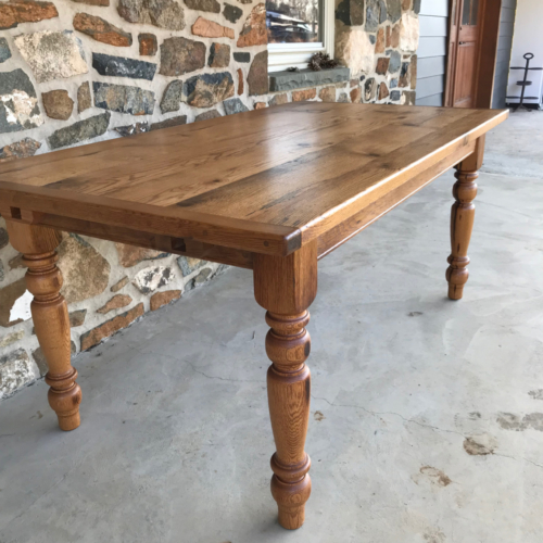 Farmhouse Table Made In Reclaimed Oak | Furniture From The Barn