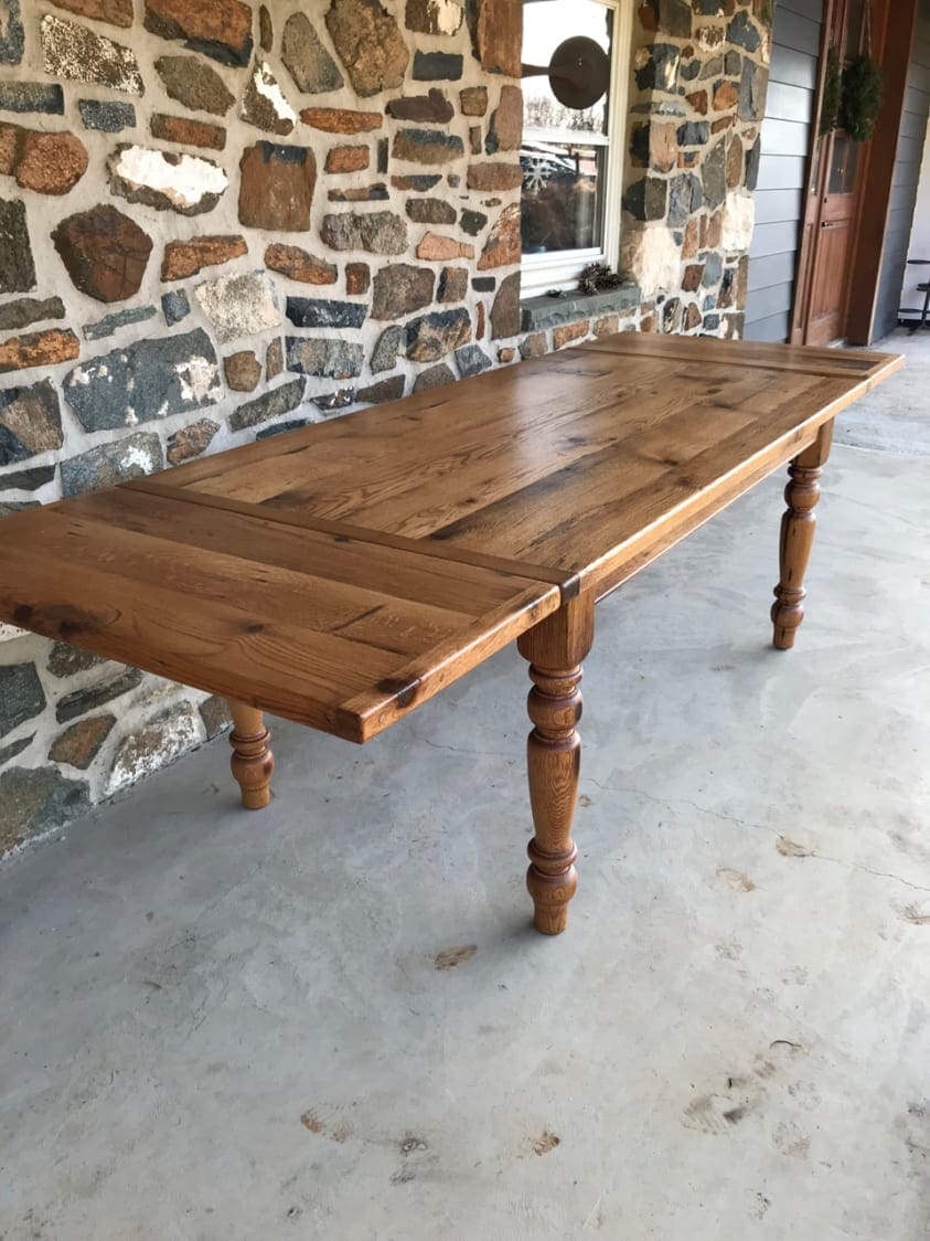farmhouse table, oak table, rustic table
