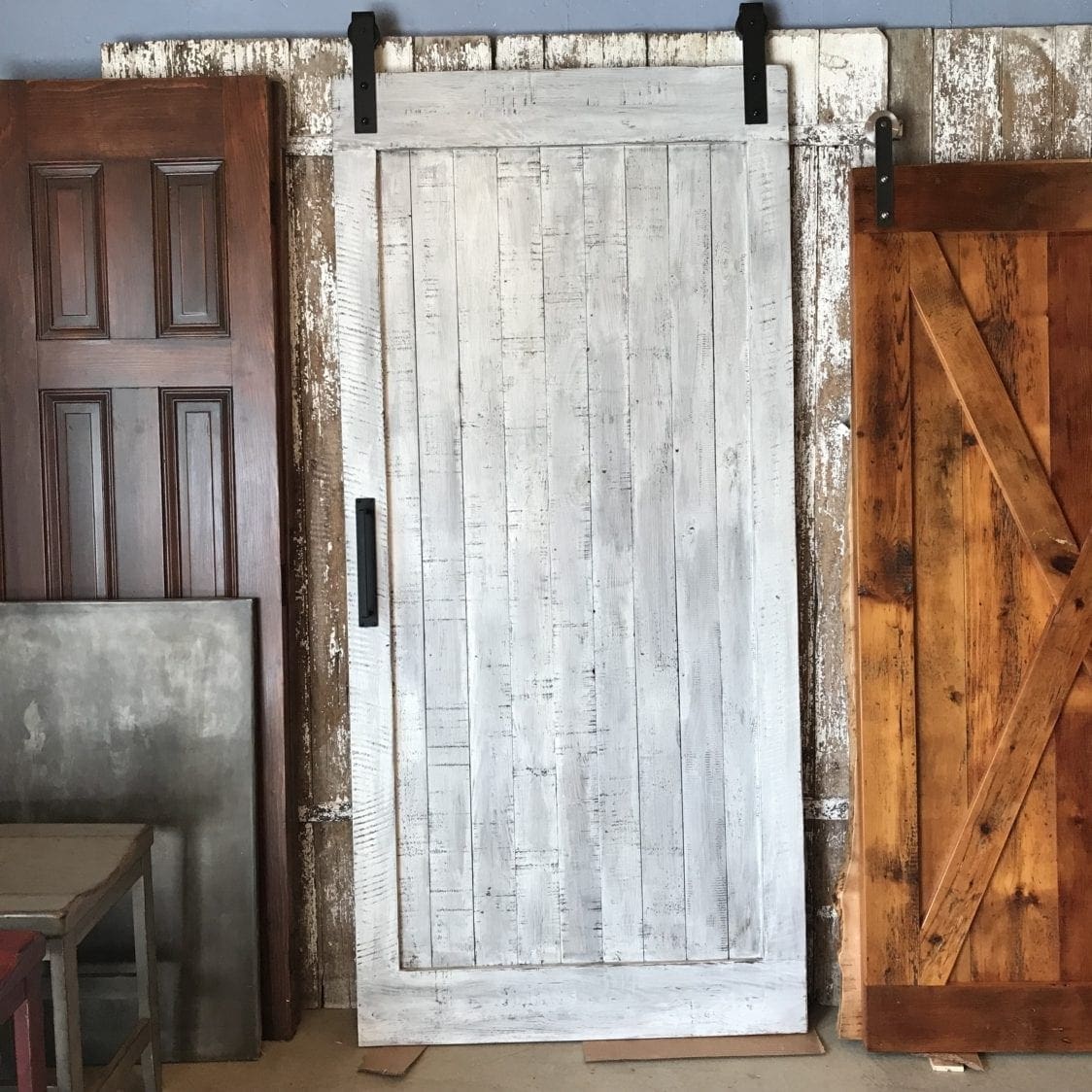barn door, two railed barn door, pine wood barn door