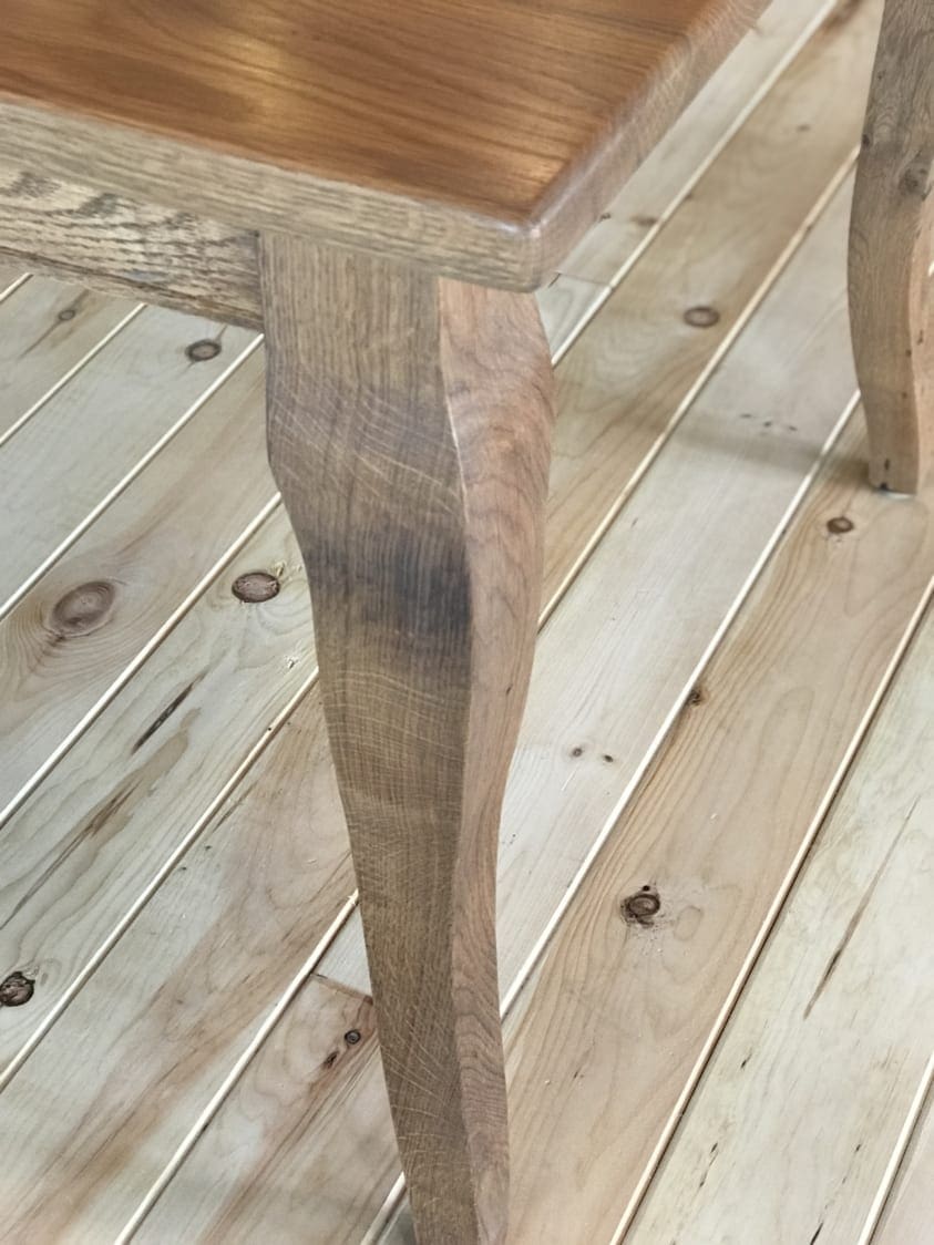 oak table, table with cabriole legs