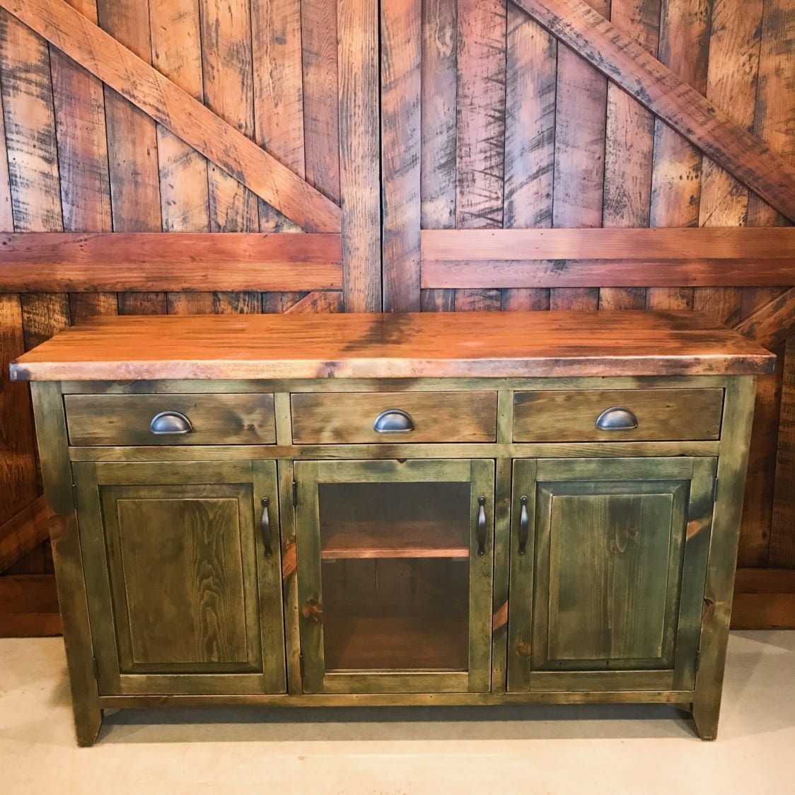 media console, painted console