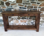 Rustic Oak Console Table