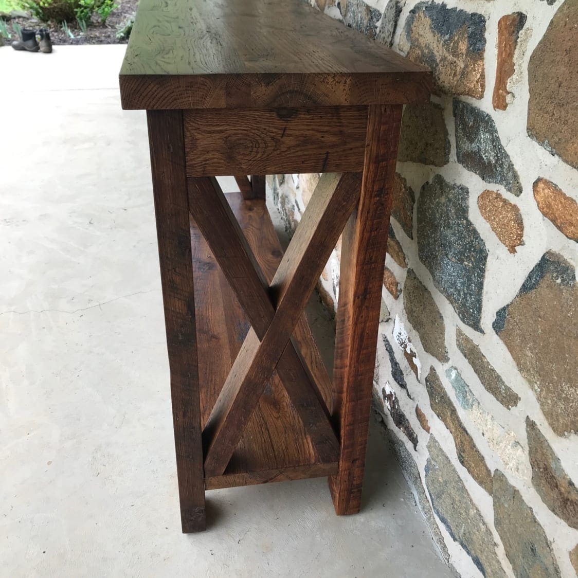 oak console table, rustic oak console table console table