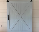 X Style Barn Door In Lullaby Blue