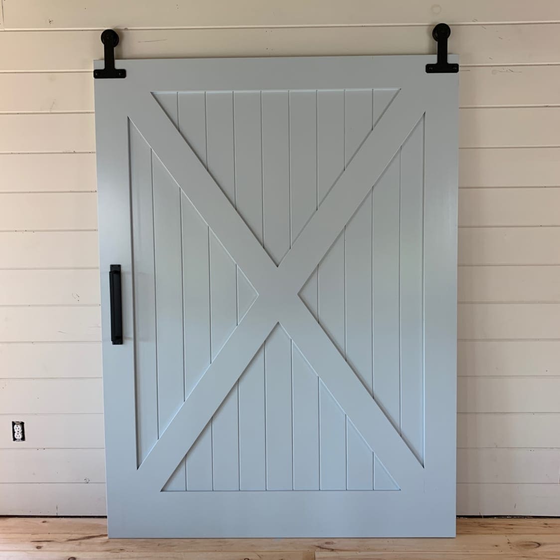 barn door, x style barn door, painted barn door