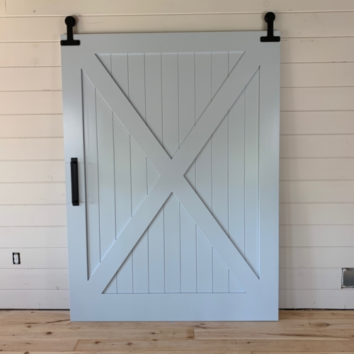 barn door, x style barn door, painted barn door