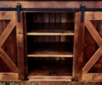 Mini Barn Door Cabinet