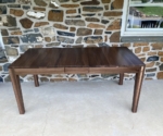 Tuscan Walnut Tapered Leg Table with Three Self-Storing Extensions