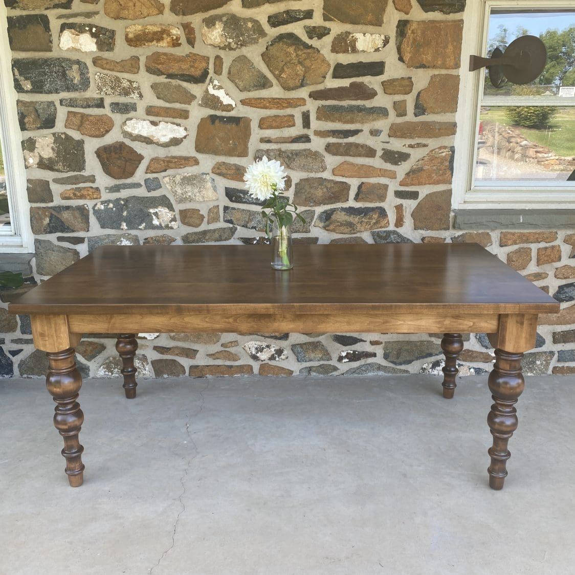 This table will really make a statement with it's beautiful turned legs.