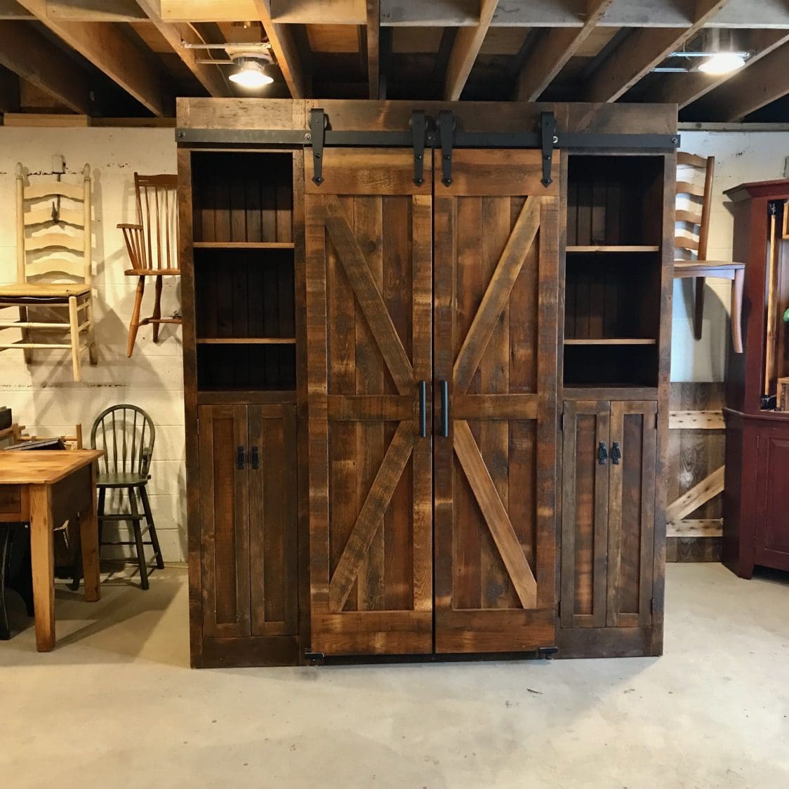 barn door pantry cabinet