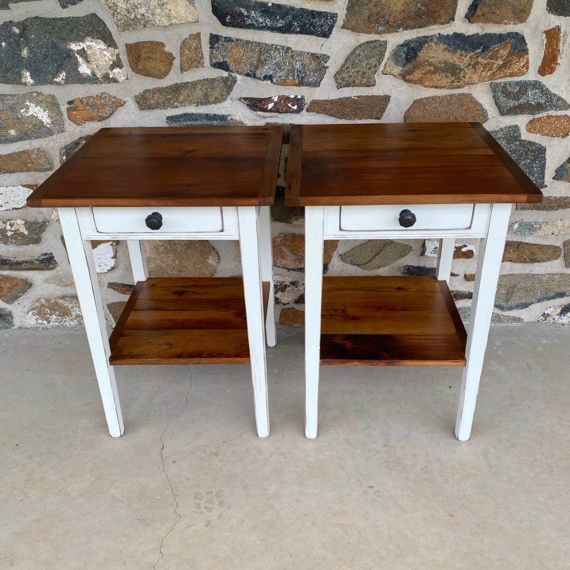 rustic accent table