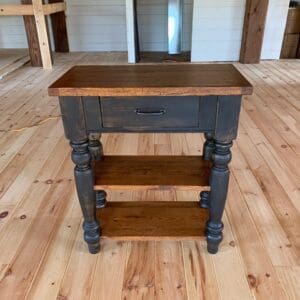reclaimed barn wood accent table end table