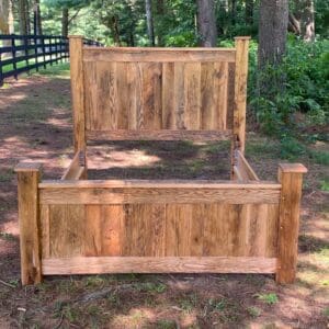 reclaimed wood bed