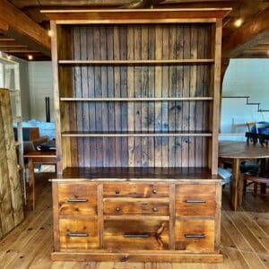 reclaimed barn wood file cabinet